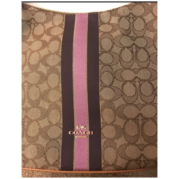 🌺SALE COACH HOBO SIGNATURE JACQUARD W/STRIPE BAG - Picture 3 of 8